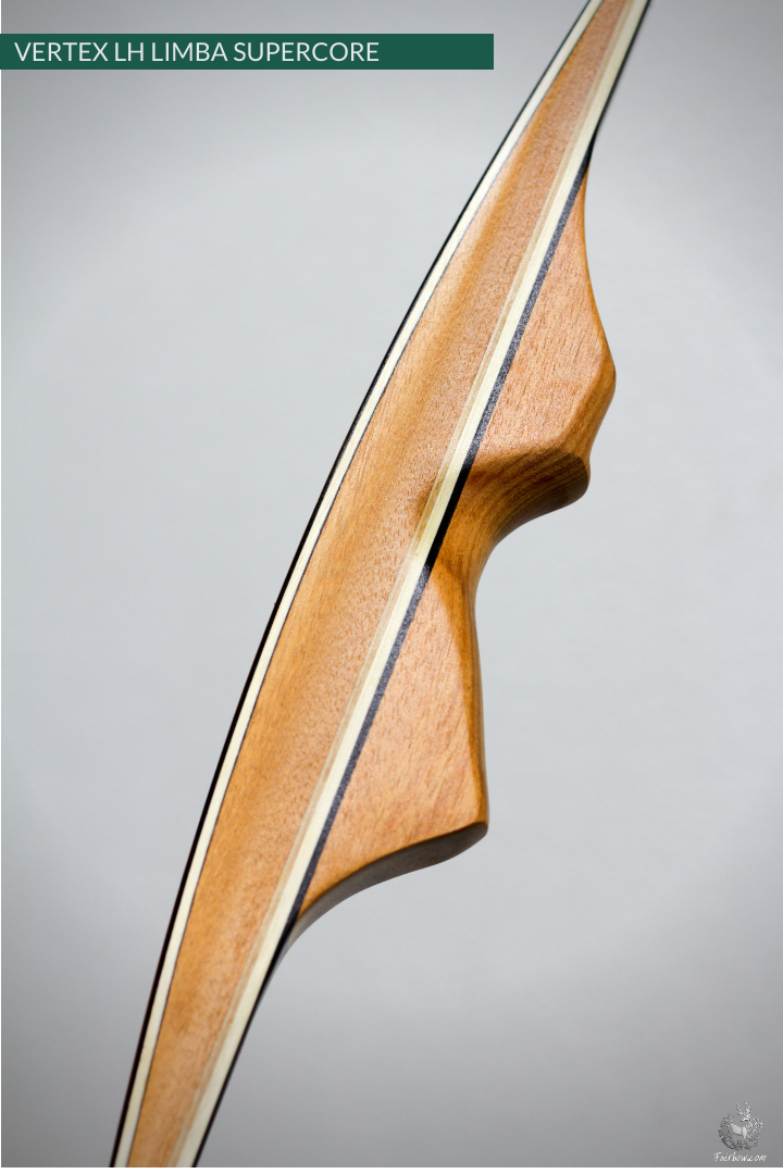 THE VERTEX BOW R-D 68" LIMBA AND BLACK, BAMBOO-GLASS 47 LBS @ 28 INCH LH-Bow-Fairbow-Fairbow