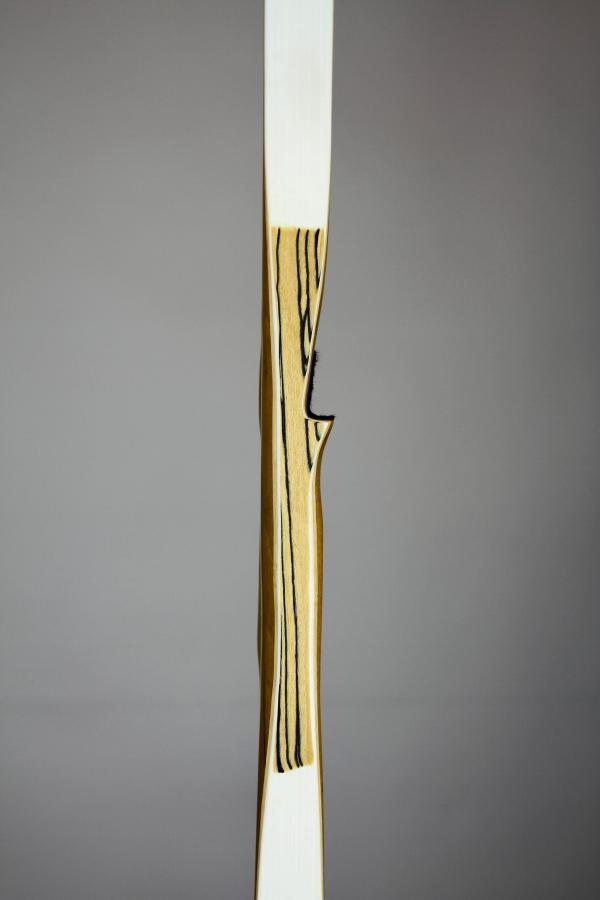 THE VERTEX BOW R-D 68" OSAGE AND WHITE, BAMBOO-GLASS 50 LBS @ 28 INCH RH-Bow-Fairbow-Fairbow