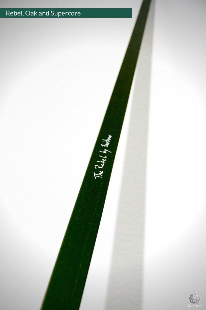 The Rebel, BOW WITH BACKSET 77@28 GREEN AND BLACK GLASS, OAK RISER-Bow-Fairbow-Fairbow