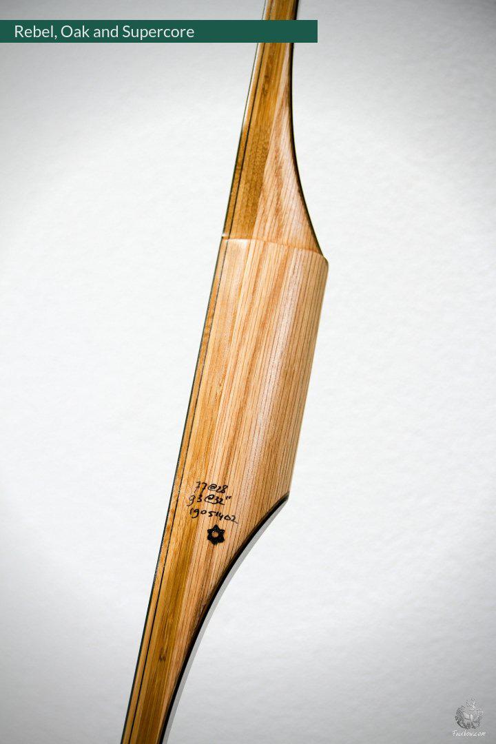 The Rebel, BOW WITH BACKSET 77@28 GREEN AND BLACK GLASS, OAK RISER-Bow-Fairbow-Fairbow