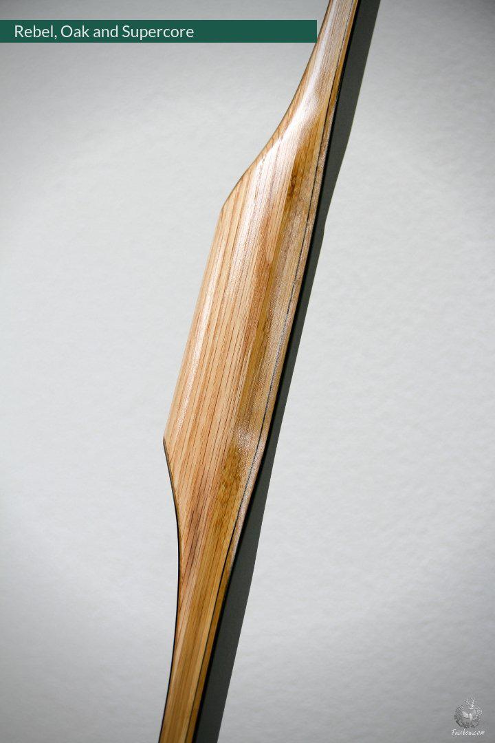 The Rebel, BOW WITH BACKSET 77@28 GREEN AND BLACK GLASS, OAK RISER-Bow-Fairbow-Fairbow