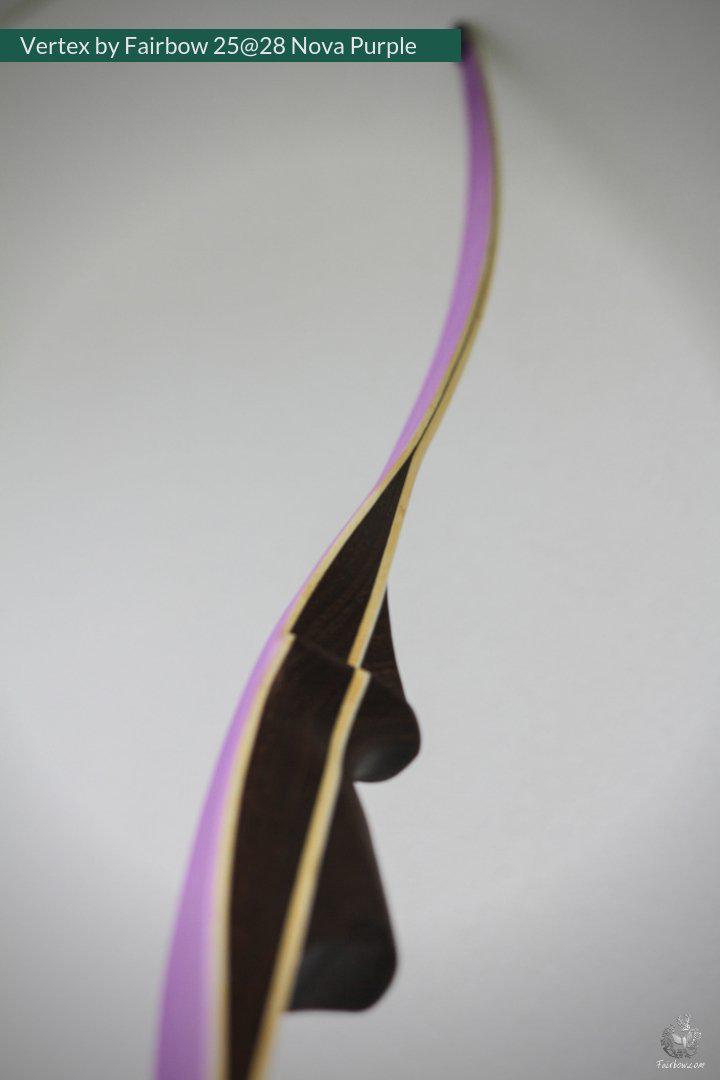 VERTEX, 25 LBS REFLEX DEFLEX AMERICAN LONGBOW, PANGAPANGA-WOOD AND BAMBOO, NOVA PURPLE-Bow-Fairbow-Fairbow