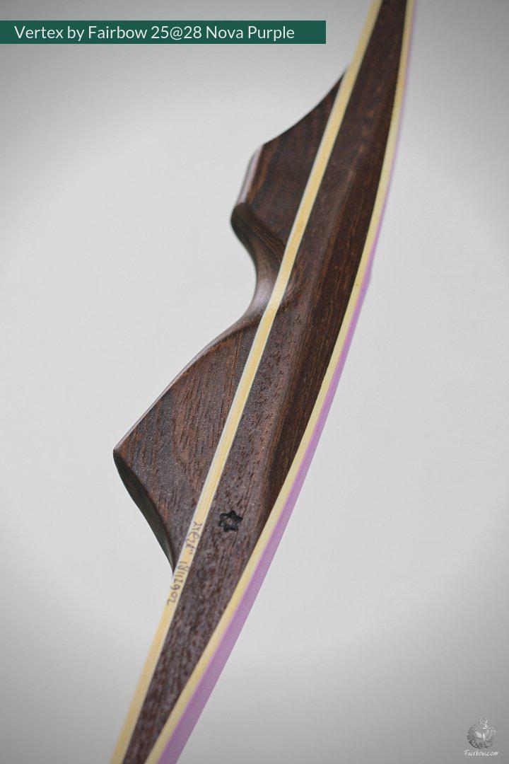 VERTEX, 25 LBS REFLEX DEFLEX AMERICAN LONGBOW, PANGAPANGA-WOOD AND BAMBOO, NOVA PURPLE-Bow-Fairbow-Fairbow