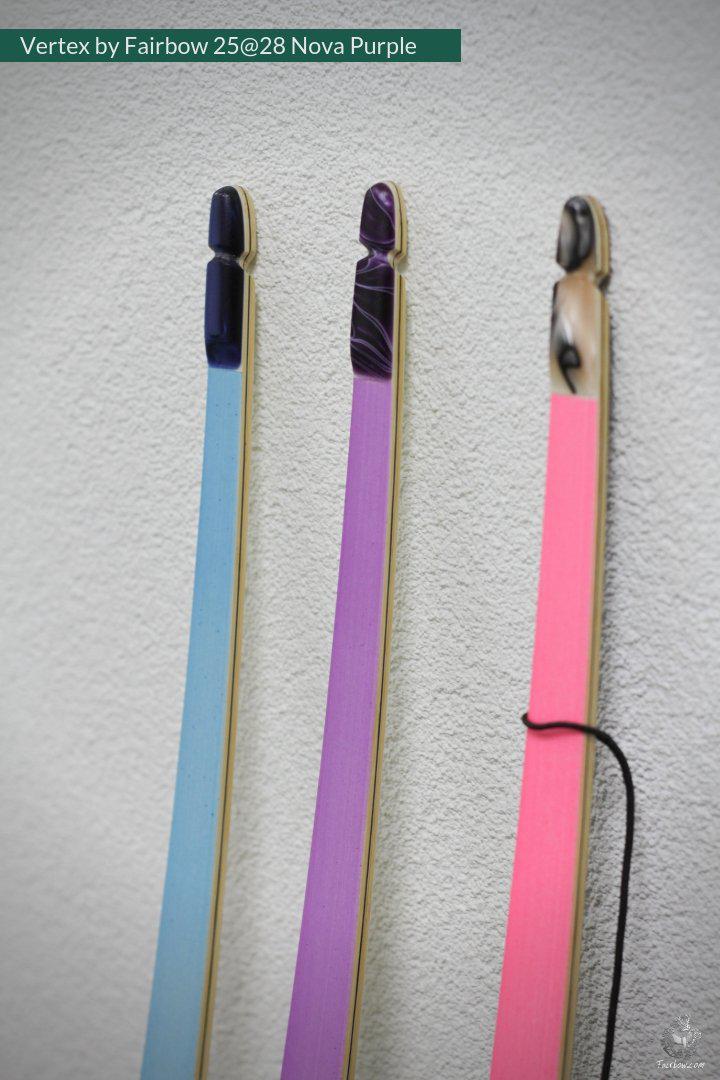 VERTEX, 25 LBS REFLEX DEFLEX AMERICAN LONGBOW, PANGAPANGA-WOOD AND BAMBOO, NOVA PURPLE-Bow-Fairbow-Fairbow