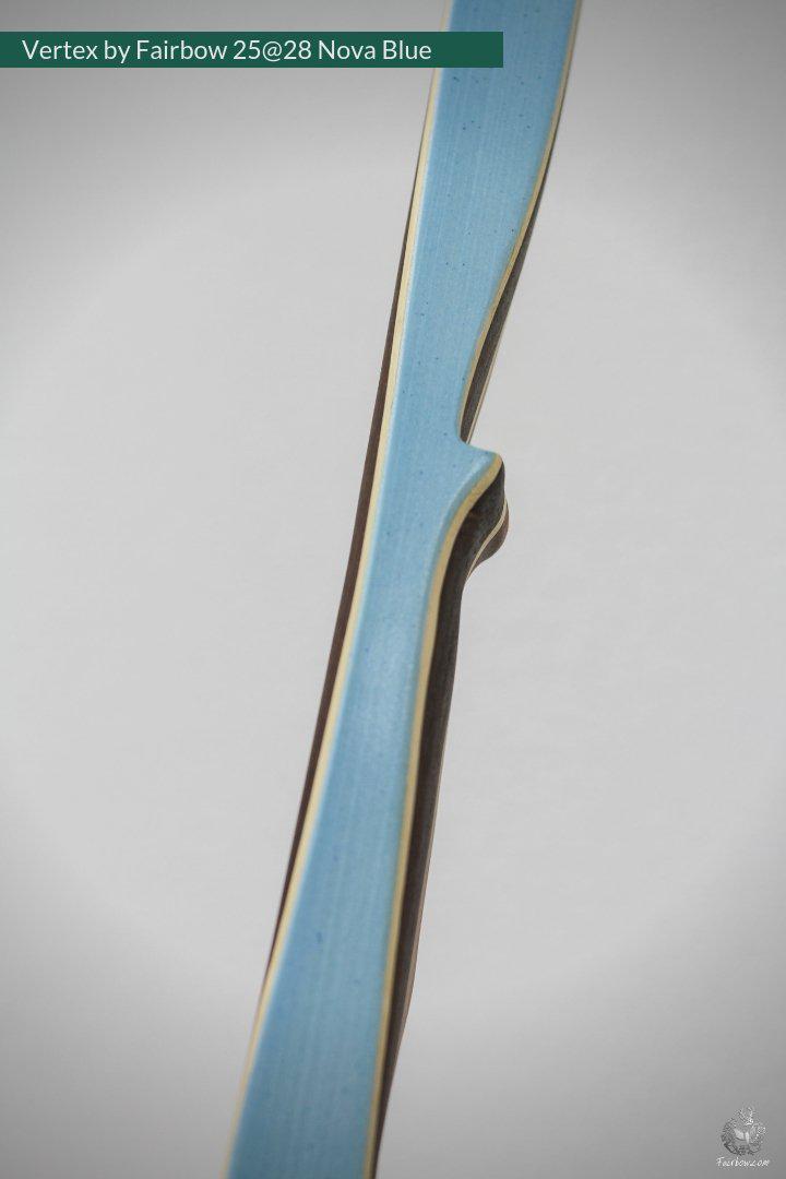 VERTEX, 25 LBS REFLEX DEFLEX AMERICAN LONGBOW, ROSEWOOD AND BAMBOO, NOVA BLUE-Bow-Fairbow-Fairbow