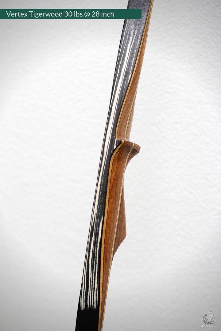VERTEX, 30 LBS REFLEX DEFLEX AMERICAN LONGBOW, MACASSAR AND BAMBOO-Bow-Fairbow-Fairbow