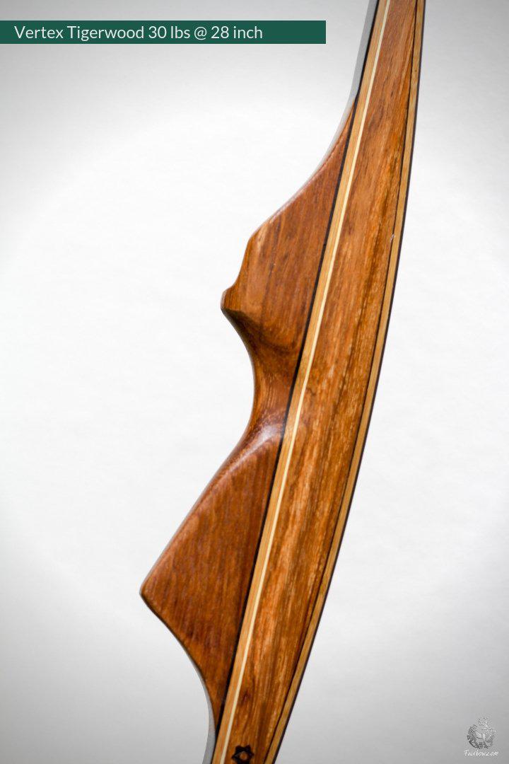 VERTEX, 30 LBS REFLEX DEFLEX AMERICAN LONGBOW, MACASSAR AND BAMBOO-Bow-Fairbow-Fairbow