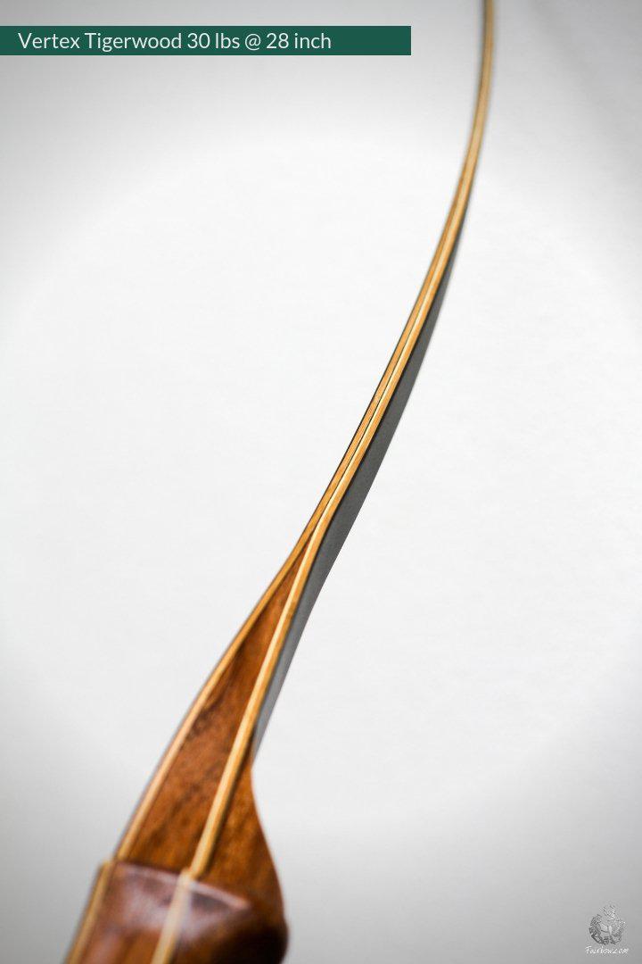 VERTEX, 30 LBS REFLEX DEFLEX AMERICAN LONGBOW, MACASSAR AND BAMBOO-Bow-Fairbow-Fairbow