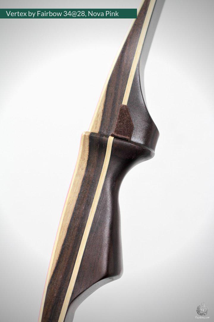 VERTEX, 34 LBS REFLEX DEFLEX AMERICAN LONGBOW, ROSEWOOD AND BAMBOO, NOVA PINK-Bow-Fairbow-Fairbow
