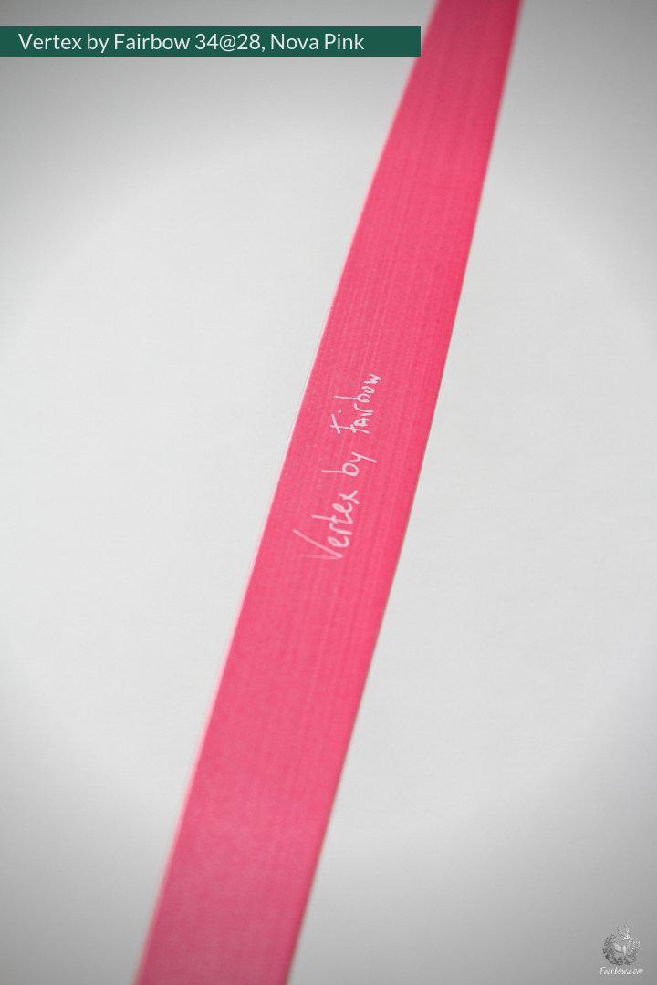 VERTEX, 34 LBS REFLEX DEFLEX AMERICAN LONGBOW, ROSEWOOD AND BAMBOO, NOVA PINK-Bow-Fairbow-Fairbow