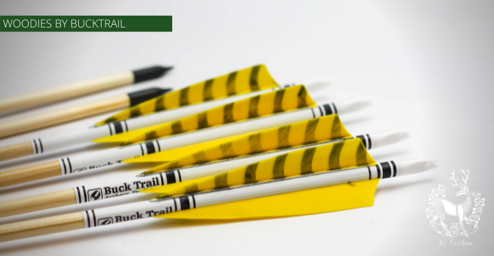 WOODEN ARROWS BY BUCKTRAIL-Arrow-Buck Trail-50-55 11/32 Yellow 31 inch-Fairbow