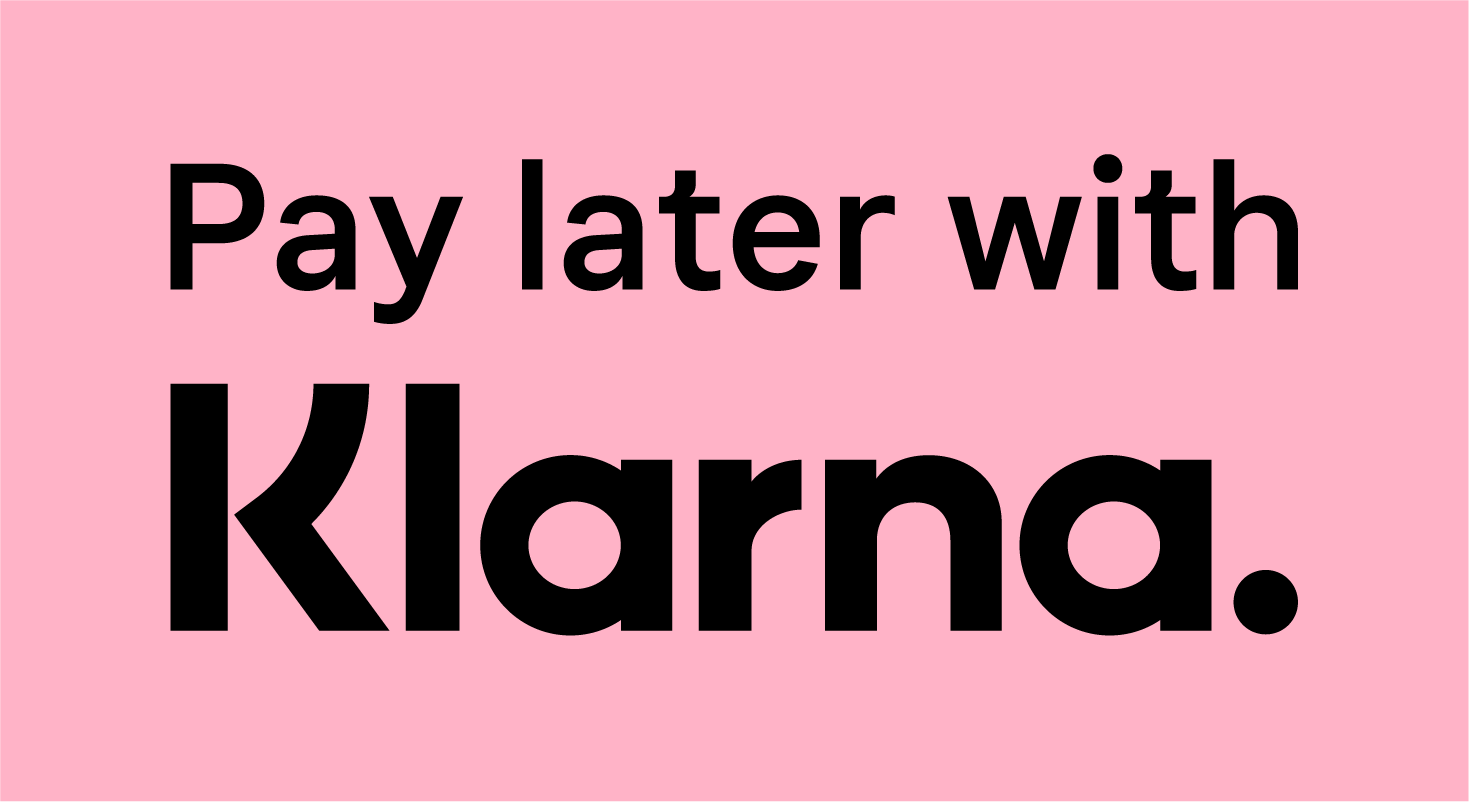 We are working with Klarna! Shop now, Pay later integrated for you!