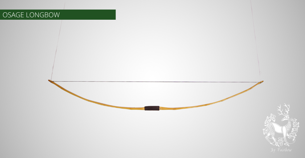 OSAGE ORANGE SELFBOW, BOOG UIT 1 STUK, FLATBOW 32 LBS
