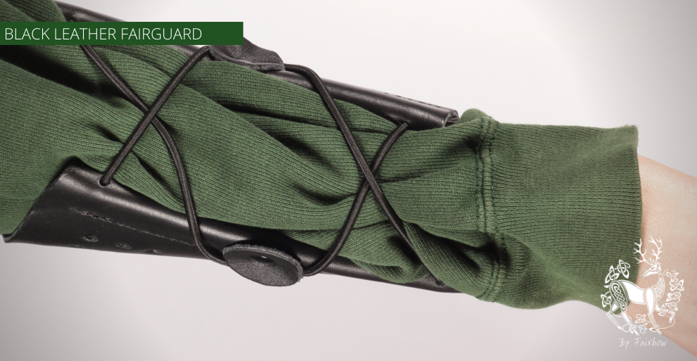 ARMGUARD, COMFORTABLE DESIGN, EASY TO WEAR, HIGH QUALITY LEATHER-Protection-Fairbow-Black-Fairbow