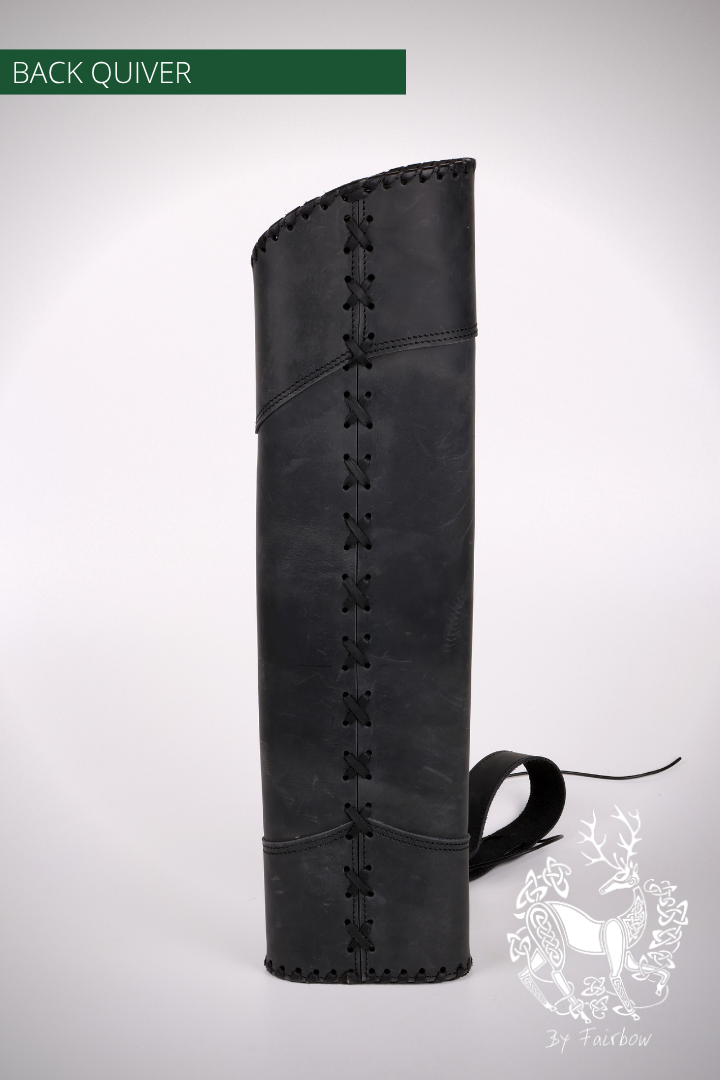BLACK BACK QUIVER WITH ADJUSTABLE BELT-Quiver-Fairbow-Fairbow