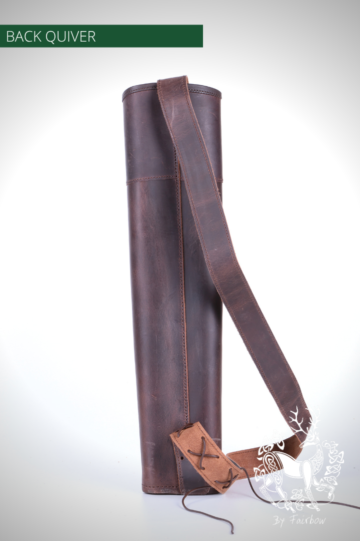BROWN BACK QUIVER WITH ADJUSTABLE BELT-Quiver-Fairbow-Fairbow