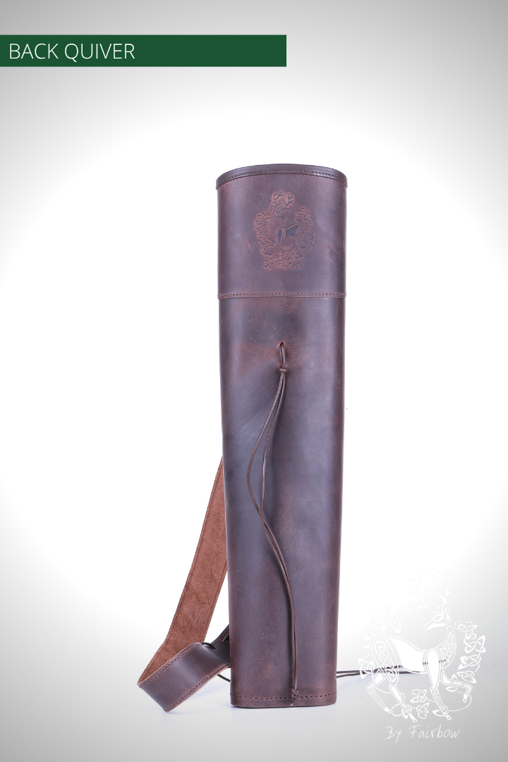 BROWN BACK QUIVER WITH ADJUSTABLE BELT-Quiver-Fairbow-Fairbow