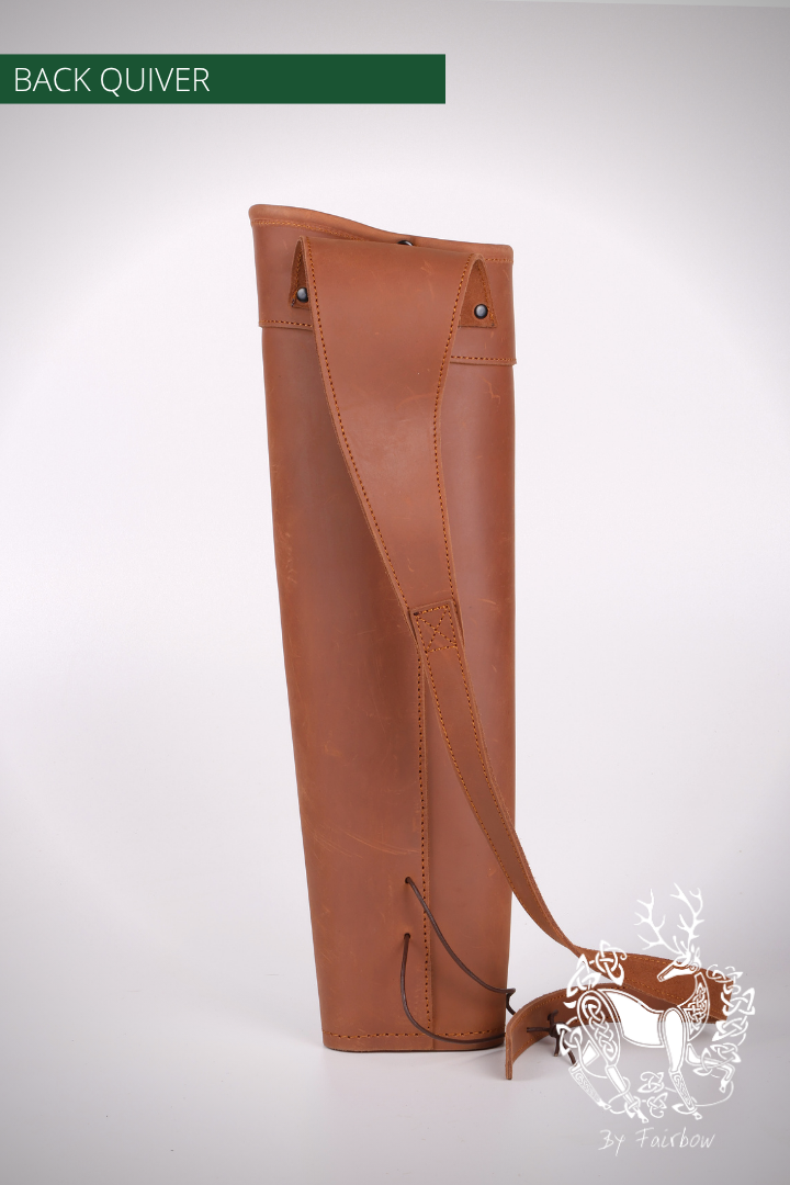 BROWN BACK QUIVER WITH POUCH AND BELT-Quiver-Fairbow-Fairbow