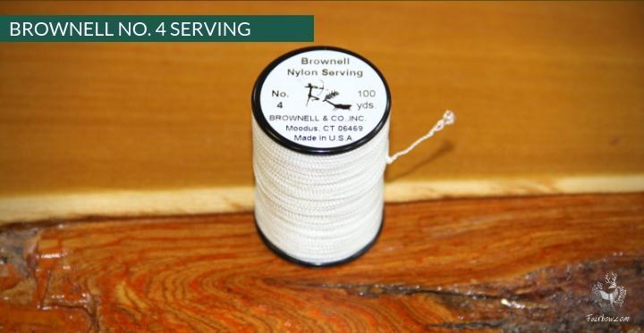 BROWNELL SERVING THREAD NO4 0.021 and DIAMOND BACK 0.018-string-Brownell-White-Fairbow