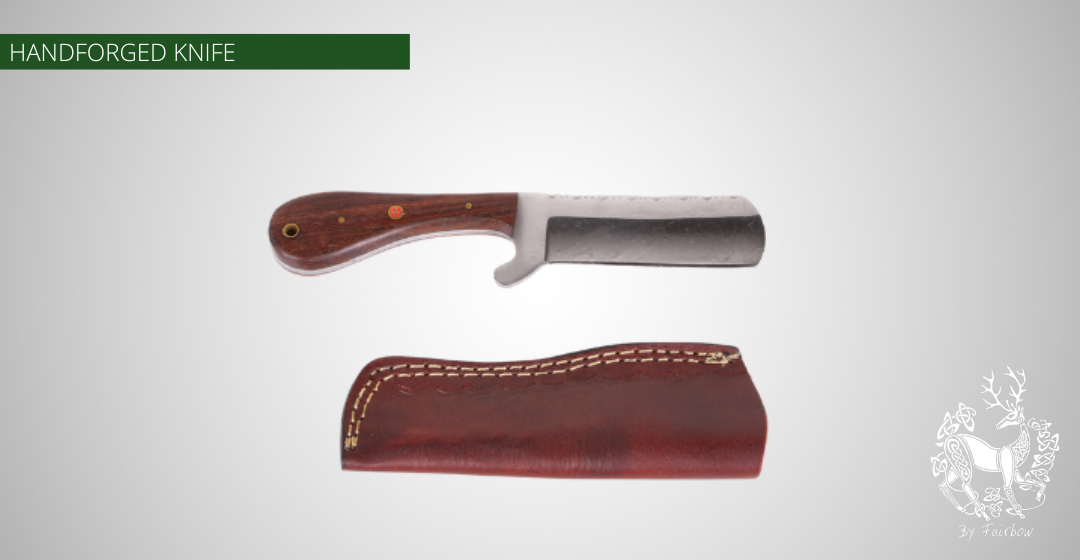 CAMPING KNIFE WITH DARK COLORED WOODEN HANDLE-Knife-Fairbow-Fairbow