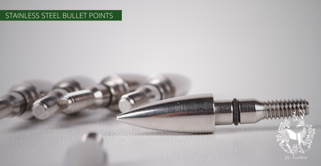 COMBO BULLET POINT FOR INSERTS 5/16 or 11/32 PER DOZEN STAINLESS STEEL-arrow point-Fairbow-5/16-75 grain-Fairbow