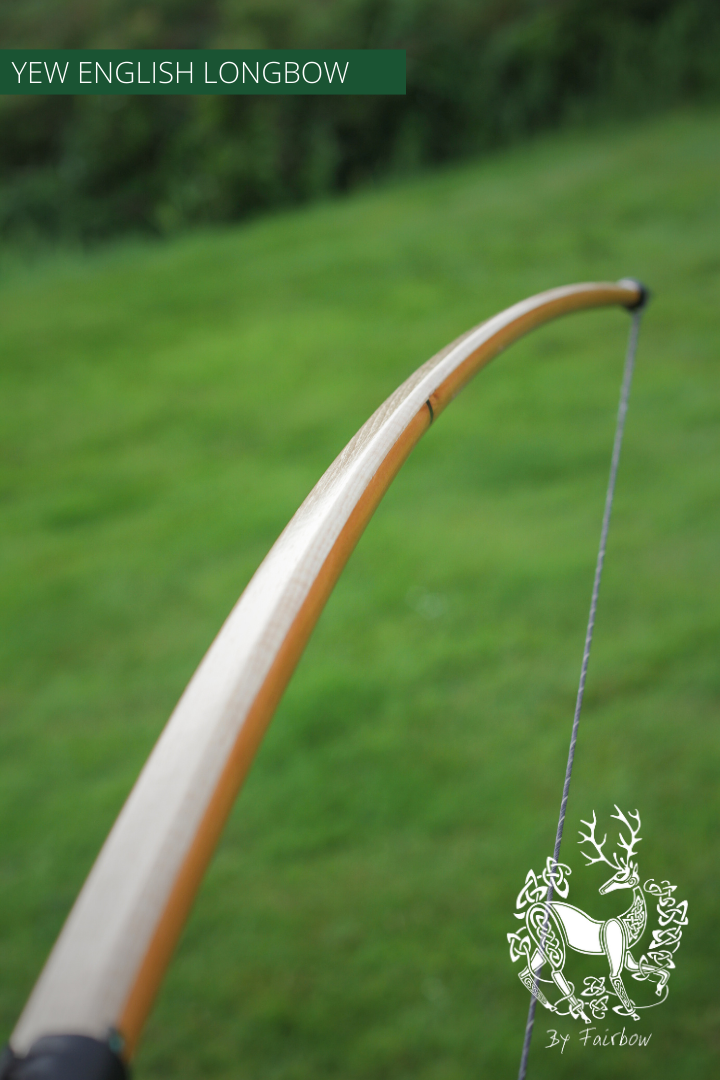 ENGLISH LONGBOW, YEW HICKORY SUPERIOR 46@28 77 INCH NTN-Bow-Fairbow-Fairbow