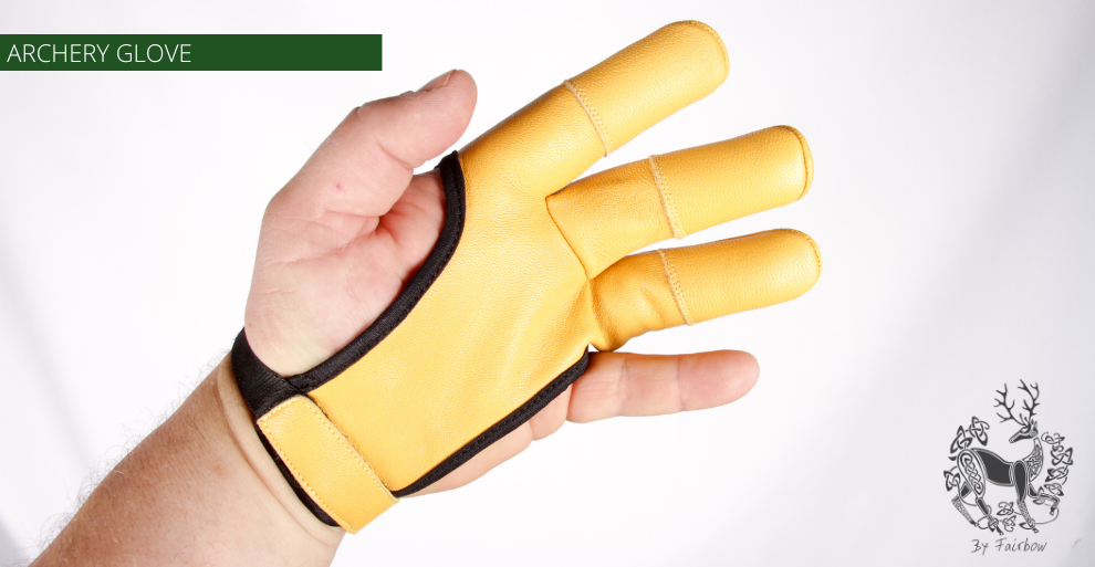 FAIRBOW SHOOTING GLOVE FOR TRADITIONAL ARCHERS GOLDEN LEATHER-Glove-Fairbow-Extra Small-Fairbow