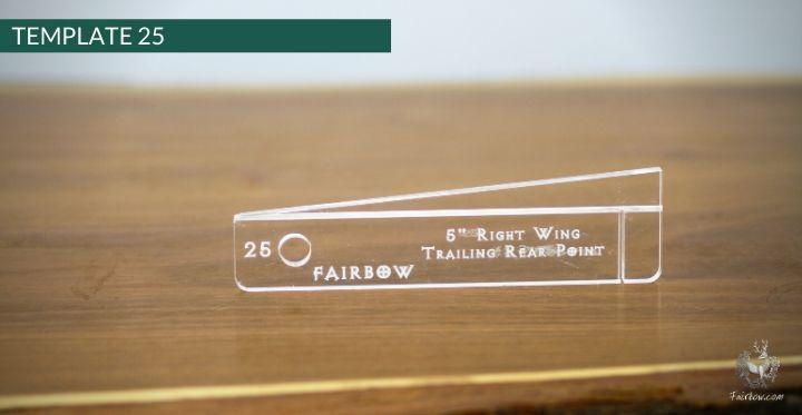 FEATHER CUTTING TEMPLATE PRE-GLUE (1-40)-Tool-Fairbow-Left wing-Rebel no.1-Fairbow