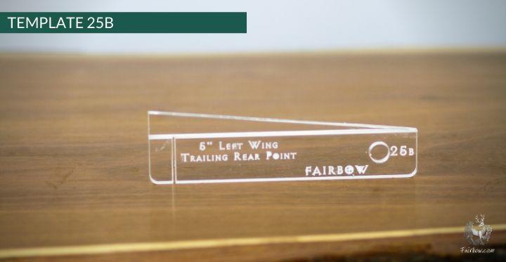 FEATHER CUTTING TEMPLATE PRE-GLUE (1-40)-Tool-Fairbow-Left wing-Rebel no.1-Fairbow