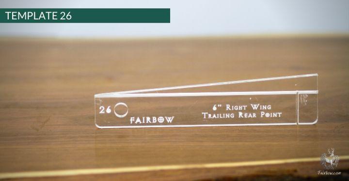 FEATHER CUTTING TEMPLATE PRE-GLUE (1-40)-Tool-Fairbow-Left wing-Rebel no.1-Fairbow