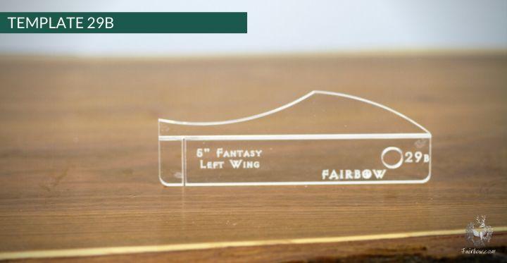 FEATHER CUTTING TEMPLATE PRE-GLUE (1-40)-Tool-Fairbow-Left wing-Rebel no.1-Fairbow