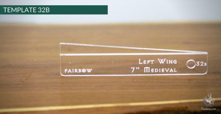 FEATHER CUTTING TEMPLATE PRE-GLUE (1-40)-Tool-Fairbow-Left wing-Rebel no.1-Fairbow