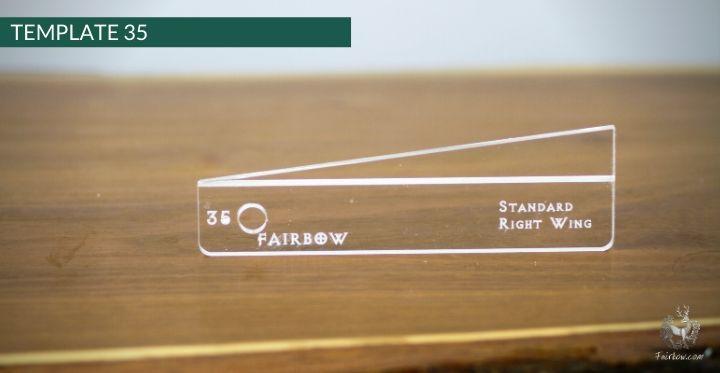 FEATHER CUTTING TEMPLATE PRE-GLUE (1-40)-Tool-Fairbow-Left wing-Rebel no.1-Fairbow