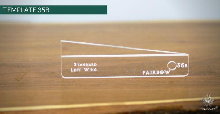 FEATHER CUTTING TEMPLATE PRE-GLUE (1-40)-Tool-Fairbow-Left wing-Rebel no.1-Fairbow