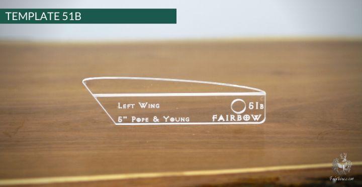 FEATHER CUTTING TEMPLATE PRE-GLUE (41-80)-Tool-Fairbow-Left wing-NAP no.41-Fairbow