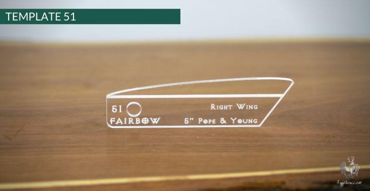 FEATHER CUTTING TEMPLATE PRE-GLUE (41-80)-Tool-Fairbow-Left wing-NAP no.41-Fairbow