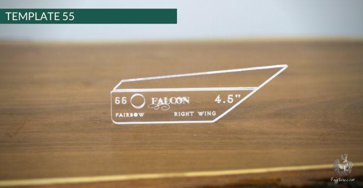 FEATHER CUTTING TEMPLATE PRE-GLUE (41-80)-Tool-Fairbow-Left wing-NAP no.41-Fairbow