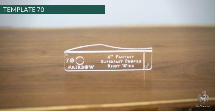 FEATHER CUTTING TEMPLATE PRE-GLUE (41-80)-Tool-Fairbow-Left wing-NAP no.41-Fairbow