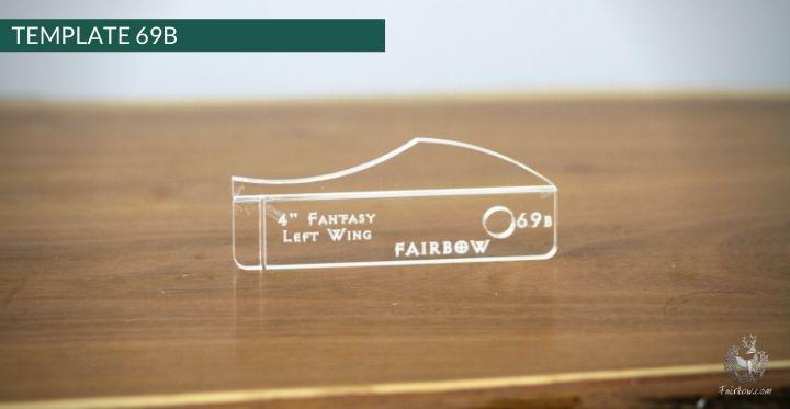 FEATHER CUTTING TEMPLATE PRE-GLUE (41-80)-Tool-Fairbow-Left wing-NAP no.41-Fairbow