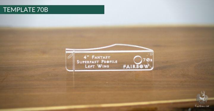 FEATHER CUTTING TEMPLATE PRE-GLUE (41-80)-Tool-Fairbow-Left wing-NAP no.41-Fairbow