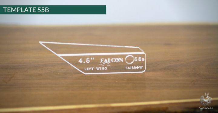 FEATHER CUTTING TEMPLATE PRE-GLUE (41-80)-Tool-Fairbow-Left wing-NAP no.41-Fairbow