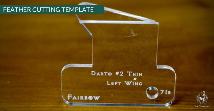 FEATHER CUTTING TEMPLATE PRE-GLUE (41-80)-Tool-Fairbow-Left wing-NAP no.41-Fairbow