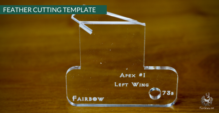 FEATHER CUTTING TEMPLATE PRE-GLUE (41-80)-Tool-Fairbow-Left wing-NAP no.41-Fairbow