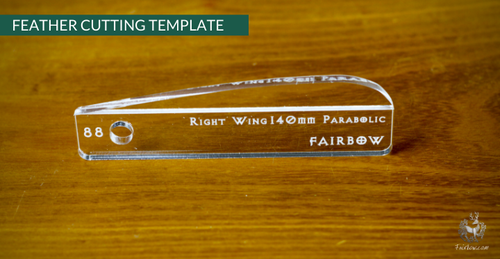 FEATHER CUTTING TEMPLATE PRE-GLUE (41-80)-Tool-Fairbow-Left wing-NAP no.41-Fairbow