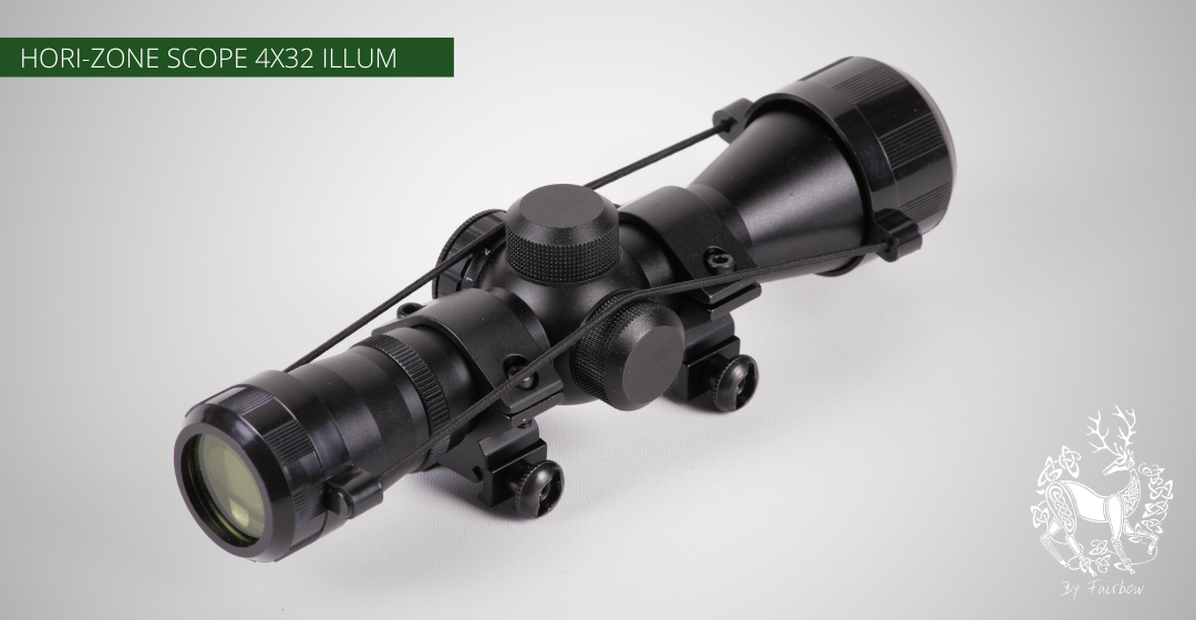 HORI-ZONE SCOPE 4 X 32 RETICLE ILLUMINATED-survival gear-STEAMBOW-Fairbow