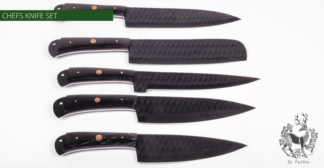 LUXURIOUS KITCHEN KNIFE SET OF 5 CHEFS DREAM-Knife-Fairbow-Fairbow