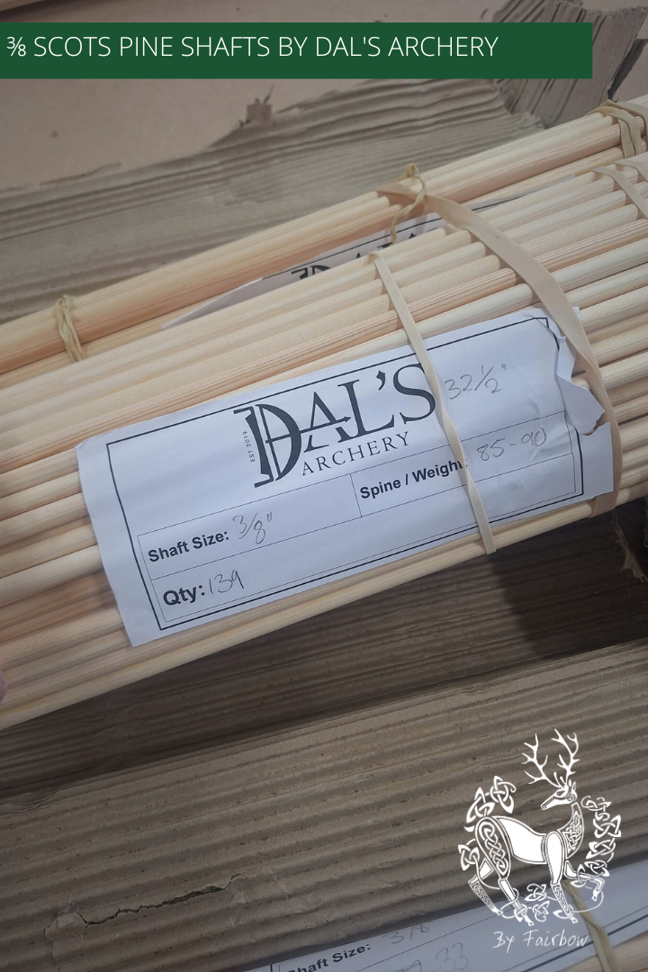 SCOTS PINE SHAFTS 3/8 , 32.5 INCH LONG-Shaft-dal's archery-85-90 lb-Fairbow