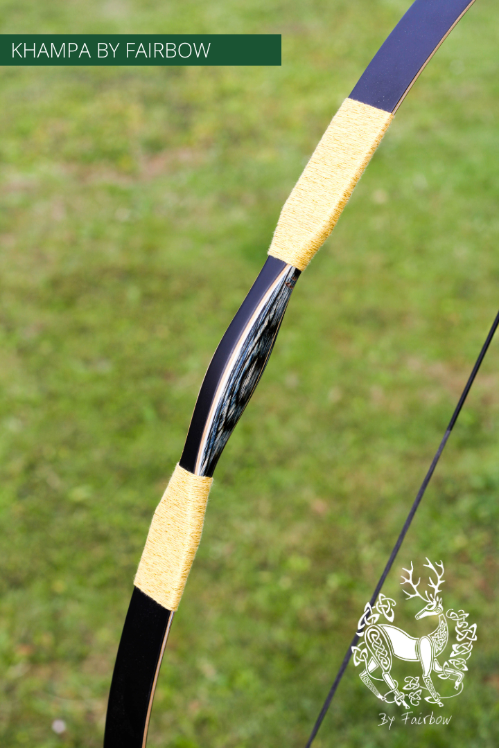 THE BLACK KHAMPA BOW BY FAIRBOW GOLDEN YELLOW 25 LBS @ 28 INCH 33 @ 32 INCH-Bow-Fairbow-Fairbow