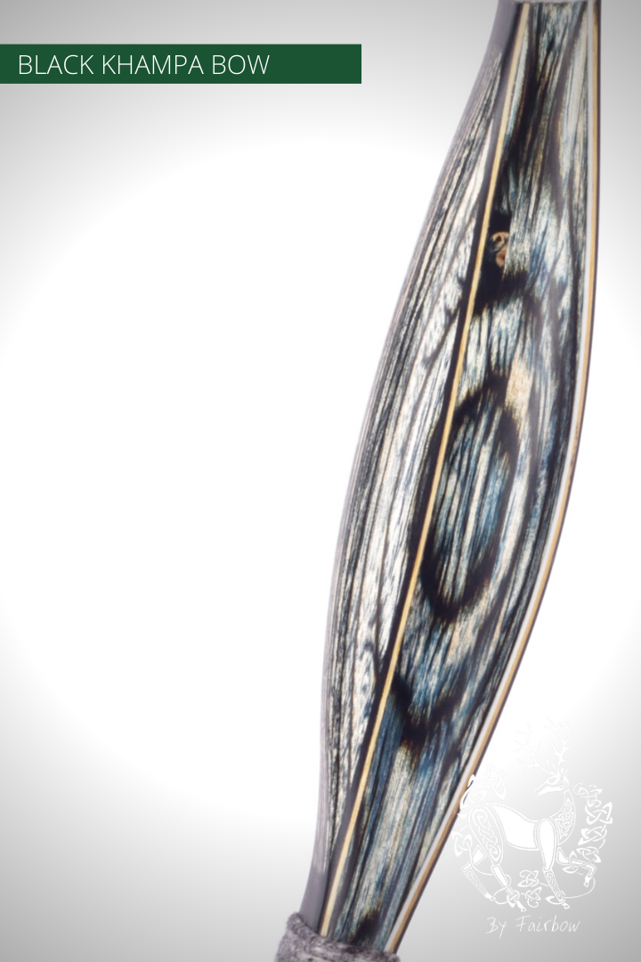 THE BLACK KHAMPA BOW BY FAIRBOW GREY N BLACK 33 LBS @ 28 INCH 42 @ 32 INCH-Bow-Fairbow-Fairbow