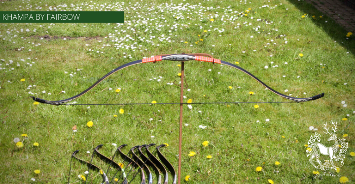THE BLACK KHAMPA BOW BY FAIRBOW GREY N BLACK 33 LBS @ 28 INCH 42 @ 32 INCH-Bow-Fairbow-Fairbow